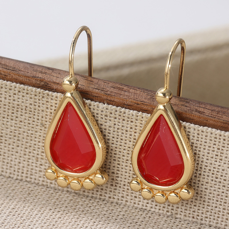 Women's Water Droplet Shaped Ear Hook Earrings